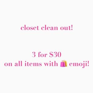 CLOSET CLEAN OUT SALE